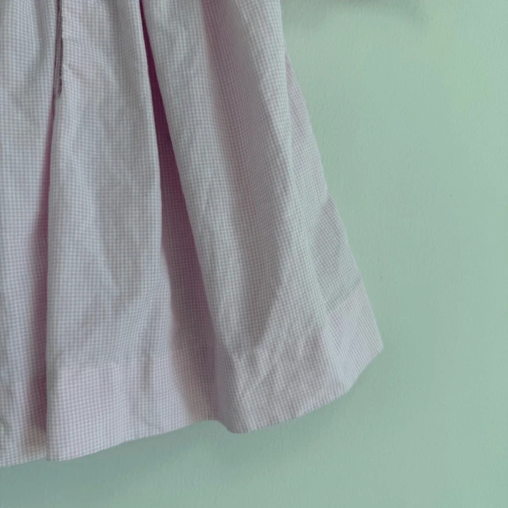 Petit Ami Bishop Pink Smocked Gingham Dress Size 3 Months
